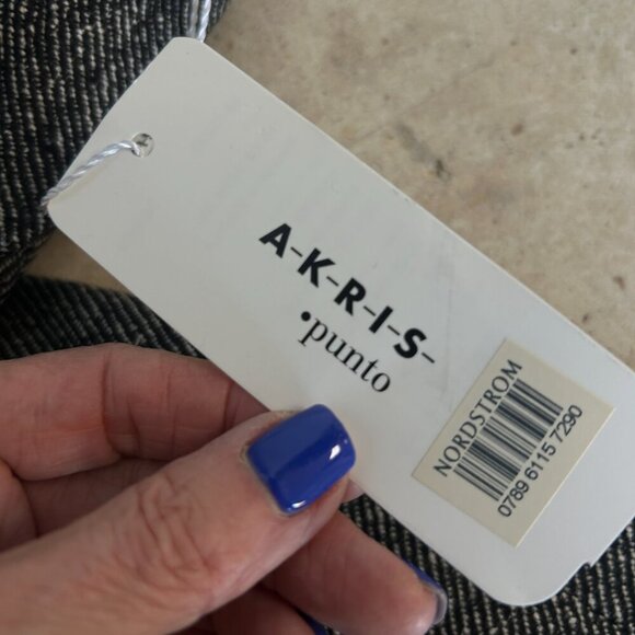 Akris Punto Marla Black Diagonal Tweed Wool Silk Pants Size 6 NWT - Picture 5 of 11